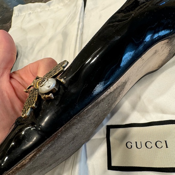🐝GUCCI-Black Patent Leather Bee Mary Jane🐝 - Picture 9 of 12